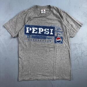 Pepsi Generation Like Nothing Else VTG T Shirt 90s Single Stitch Gray Soda Drink